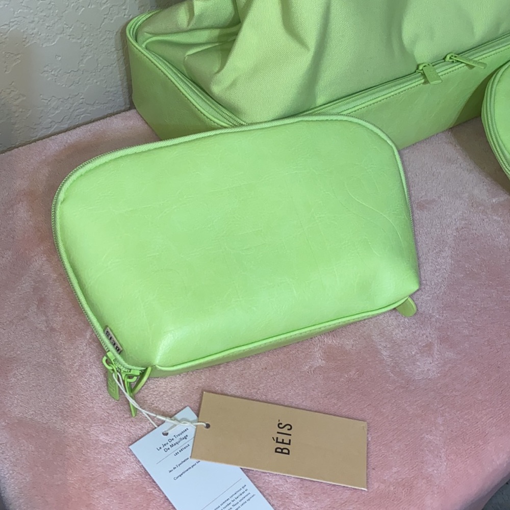 NFS💢 3 pc SET BEIS CITRON WEEKENDER & COSMETIC POUCHES - Picture 3 of 13